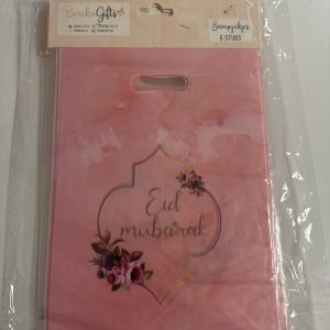 Sachets cadeaux (6) Eid Mubarak - Rose
