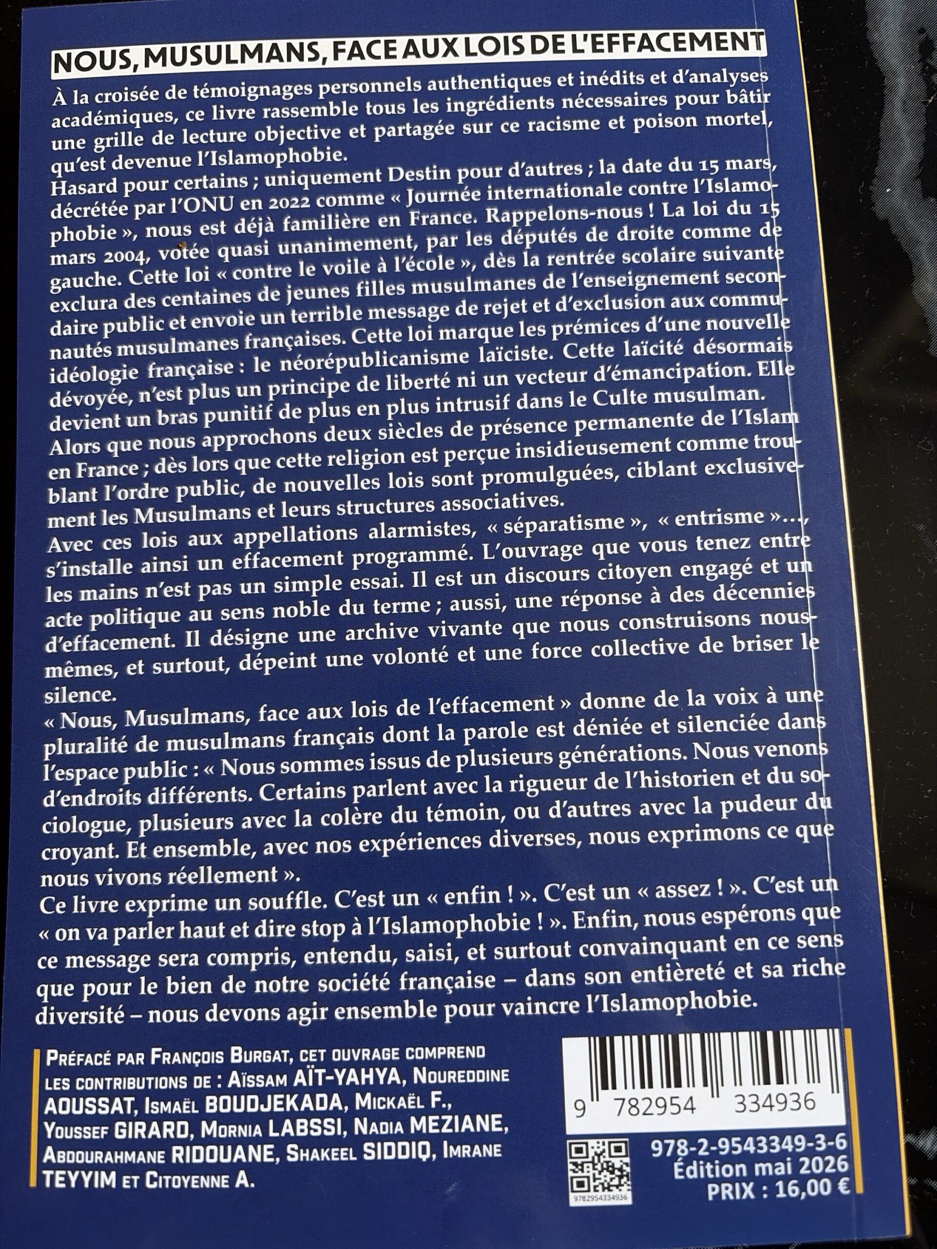 Nous, musulmans, face aux lois de l’effacement - Comment vaincre l’islamophobie (ouvrage collectif) – Image 2